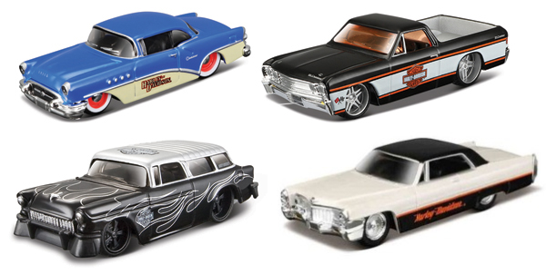 http://www.3000toys.com/Maisto-Harley-Davidson-Custom-Car-4-Piece/sku/MAISTO15380-SET-B