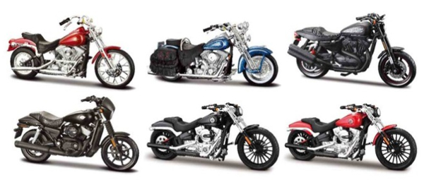 Harley Davidson Motorcycle 6pc Set Series 35 1/18 Diecast Models by Maisto for sale online 