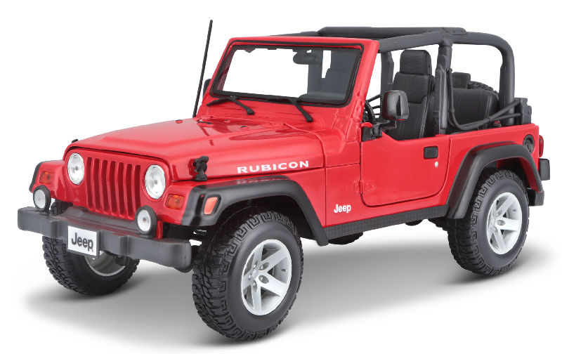 Jeep Wrangler Rubicon Red 1/18 Diecast Model Car by Maisto 31663R for sale online