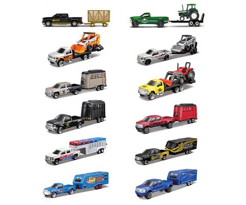 Trucks - MAISTO - 12328-CASE - Heartland Haulers 8-Piece Factory Sealed  non-returnable CASE Scale is approximate</i> Note: This is a random  assortment and we cannot verify the contents before shipping. See images