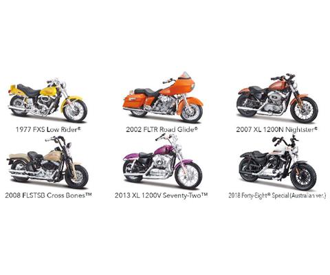 Motorcycles MAISTO 31360AL CASE Harley Davidson Series 38