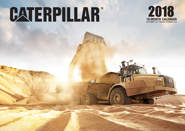 9780760352847 - MBI 2018 Caterpillar Calendar 16 Month Wall Calendar