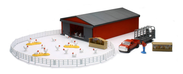 BONUS CATS NEW RAY FARM ANIMAL SETS ACCESSORIES = The CHICKEN FARMER SET 