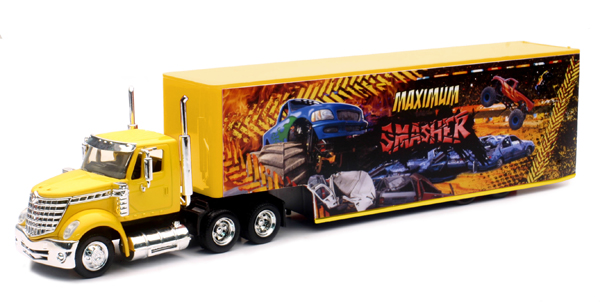 INTERNATIONAL LONESTAR CONTAINER SKELETON CHOPPER GRAPHIC 17" NEW RAY TOY 