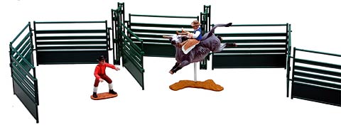 Barrel Racers and Calf Ropers NewRay Western Rodeo Champion Play Sets New 