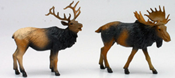 USA BACHMANN G-scale 1/32 Wild Animals Set Of 2 Different Moose & Elk FOR LGB 