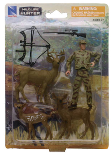 NEW Ray Wildlife Hunter DEER Hunting Playset Action Figures Cabin ATV Antelope 