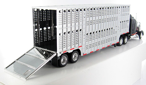 Ray 1/43 D/c Kenworth W900 Pot Belly Livestock Trailer for sale online 