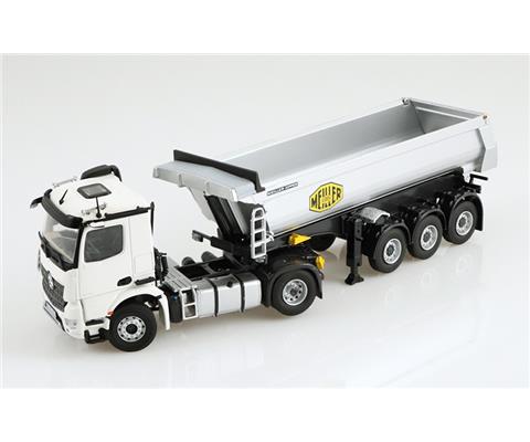Mercedes-Benz Arocs 4x2 in White with Meiller Dump Trailer - 1002-40