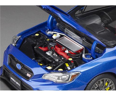 Subaru WRX STi Con Figura – Modelo 1/64 Aurora Models, Color Azul
