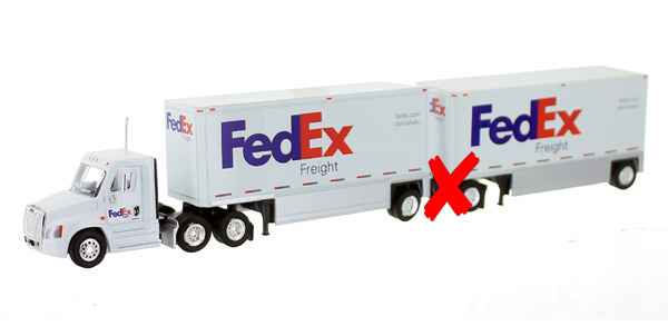 Tonkin Replicas DIECAST TRUCK MODELS FedEX Freight Collectible 1//53 Truck Model