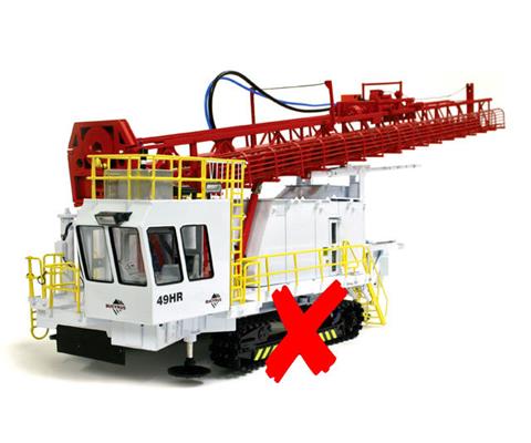 BULIR Twh Collectibles Bucyrus 49HR Blasthole Drill White - 022