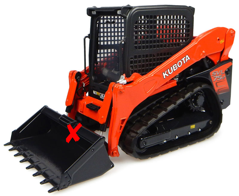 Universal Hobbies Kubota SLV 75 2 Track Loader BUCKET