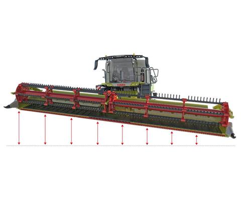 Claas trion 750 montana + v 770 grain harvester for sale from Germany De-07957 L