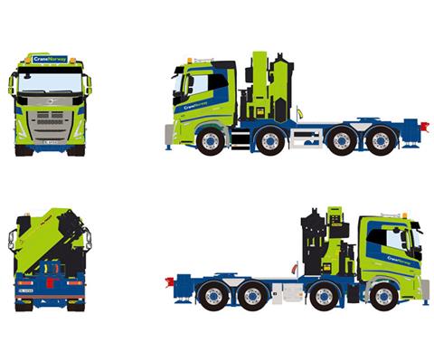 WSI Model Crane Norway Volvo FH5 - 01-4715