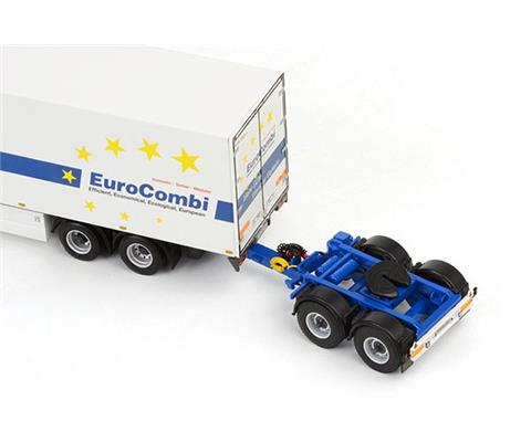 MAN TGX XXL Euro Combi Truck and Trailer in Blue and White - 04-1076