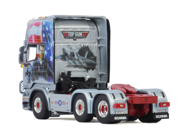 WSI 01-3174 Scania Topline 6X2 Truck TOP GUN Decker Transporte 1:50