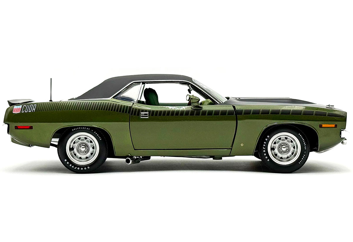 1970 Plymouth AAR Cuda in Ivy Green with Vinyl Top in Black