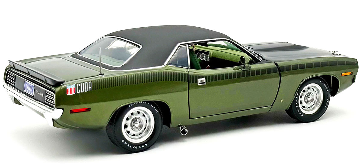 1970 Plymouth AAR Cuda in Ivy Green with Vinyl Top in Black
