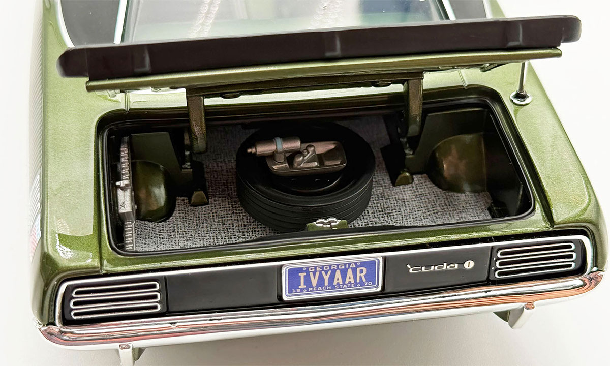 1970 Plymouth AAR Cuda in Ivy Green with Vinyl Top in Black