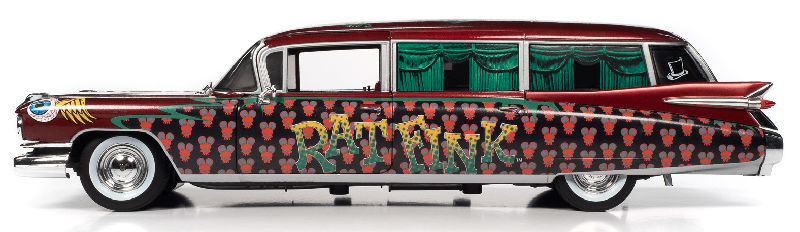Rat Fink - 1959 Cadillac Eldorado Hearse in Black Red and Green - 303