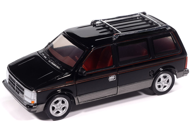 1989 Dodge Caravan Turbo in Black with Dark Quartz Gray Lower and