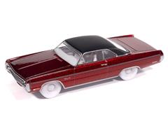 AUTO WORLD #AWSP204-B-SP - 1971 Plymouth Fury III in Ultra Red with White Wheels Rims Chassis and Interior - NEW TOOLING