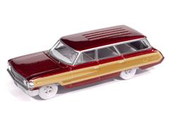 AUTO WORLD #AWSP205-B-SP - 1964 Ford Country Squire in Ultra Red with Honey Colored Wood Trim