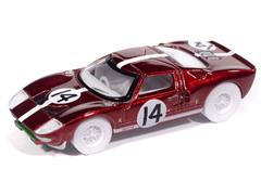 AUTO WORLD #AWSP208-A-SP - 1965 Ford GT40 #14 in Ultra Red with White Chassis and Wheels