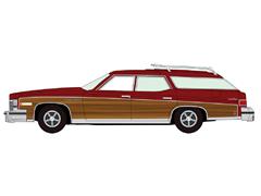 AUTO WORLD #AWSP218-B - 1976 Buick Estate Wagon in Boston Red Poly with Woodgrain