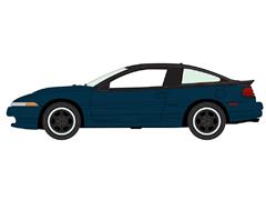 AUTO WORLD #AWSP219-B - 1990 Eagle Talon TSi in Daytona Blue Poly with Black Top