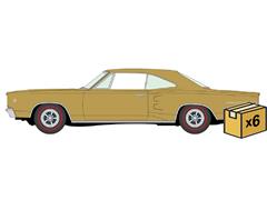 AUTO WORLD #AWSP221-A-CASE - 1968 Dodge Coronet 500 Hardtop in Medium Tan Poly - NEW TOOLING - 6 pieces in a Non-Returnable Factory-Sealed CASE