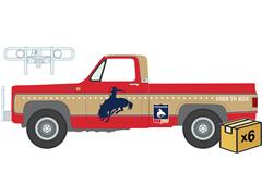 AUTO WORLD #AWSP222-CASE - PCRA - 1977 Chevrolet C10 Scottsdale in Red and Tan 2-Tone with PRCA - 6-Piece Set in a Non-Returnable