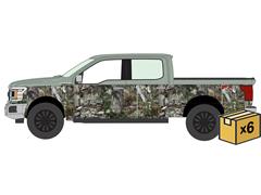 AUTO WORLD #AWSP224-CASE - Mossy Oak - 2020 Ford F150 Pickup Truck in Silver Spruce with Mountain Country - 6-Piece Set in a
