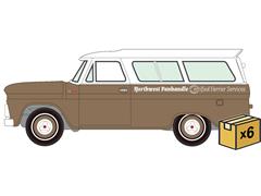 AUTO WORLD #AWSP225-CASE - Mobile Farrier - 1965 Chevrolet Suburban in Sierra Tan Poly with White - 6-Piece Set in a Non-Returnable Factory-Sealed
