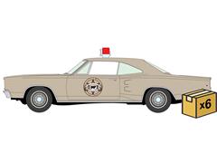AUTO WORLD #AWSP227-CASE - Montana Livestock Commission - 1968 Dodge Coronet in Beige with Police Lights - 6-Piece Set in a Non-Returnable Factory-Sealed Case