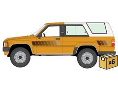 AUTO WORLD #AWSP235-A-CASE - 1984 Toyota 4Runner Pickup Truck in Bright Gold with White Top - NEW CASTING - 6 pieces in a Non-Returnable