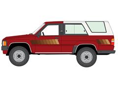 AUTO WORLD #AWSP235-B - 1984 Toyota 4Runner Pickup Truck in Wine Red with White Top - NEW CASTING