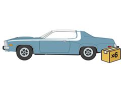 AUTO WORLD #AWSP236-A-CASE - 1974 Plymouth Satellite in Powder Blue - 6 pieces in a Non-Returnable Factory-Sealed CASE