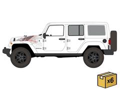 AUTO WORLD #AWSP242-A-CASE - 2016 Jeep Wrangler Backcountry Edition in White with White Fenders - 6-Piece Set in a Non-Returnable Factory-Sealed Case
