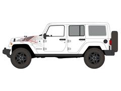 AUTO WORLD #AWSP242-A - 2016 Jeep Wrangler Backcountry Edition in White with White Fenders
