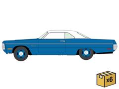 AUTO WORLD #AWSP243-B-CASE - 1970 Plymouth Fury III in Blue Fire - New - 6-Piece Set in a Non-Returnable Factory-Sealed Case