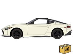 AUTO WORLD #AWSP246-A-CASE - 2023 Nissan Z in Everest White with Black Top - 6-Piece Set in a Non-Returnable Factory-Sealed Case