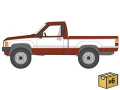 AUTO WORLD #AWSP247-B-CASE - 1984 Toyota SR5 Pickup in Copper Metallic and White - NEW - 6-Piece Set in a Non-Returnable Factory-Sealed Case