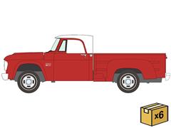 AUTO WORLD #AWSP249-B-CASE - 1969 Dodge D-100 Pickup in Toredor Red - NEW - 6-Piece Set in a Non-Returnable Factory-Sealed Case