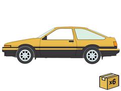 AUTO WORLD #AWSP250-A-CASE - 1983 Toyota Sprinter AE86 Hatchback in Marigold - NEW - 6-Piece Set in a Non-Returnable Factory-Sealed Case