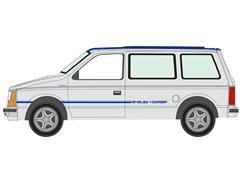 AUTO WORLD #AWSP252-B - 1990 Plymouth Voyager Turbo in Graveyard Gray and Blue