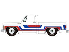 AUTO WORLD #AWSP259 - 1976 Chevrolet Silverado Pickup in White with Red White and Blue Panels - Spirit of 1976