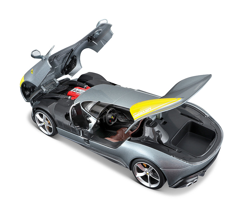 Ferrari Monza SP-1 in Silver and Yellow - 16013S