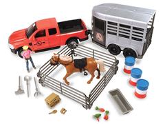 BIG COUNTRY #BC516 - 24-Piece Pickup Truck and Horse Trailer Playset - Big Country Adventure